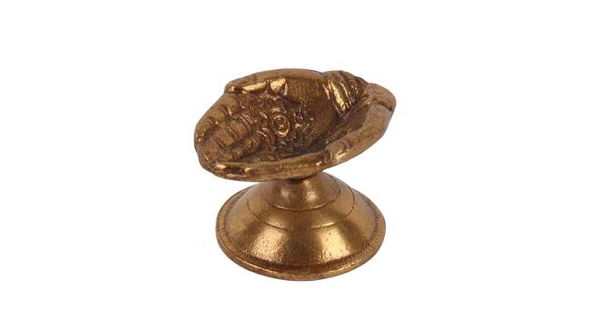 Hand Carved Brass Diya Set Of 2 (Brown) by Urban Ladder - Design 1 Side View - 729411