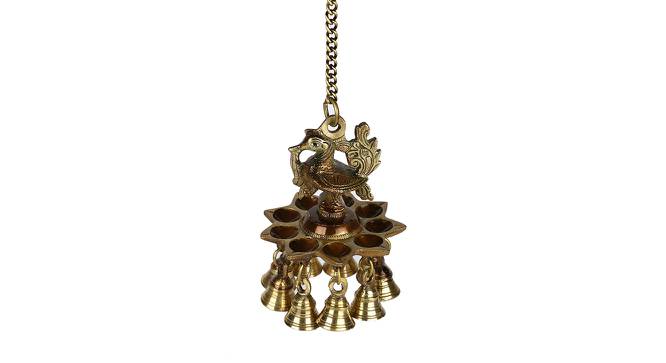 Peacock Hanging Oil Lamp (Brown) by Urban Ladder - Design 1 Side View - 729413