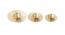 Set Of 3 Laser Cut Brass Diyas (Gold) by Urban Ladder - Design 1 Side View - 729418