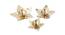 Set Of 3 Leaf Design Metal Diyas (Gold) by Urban Ladder - Design 1 Side View - 729419