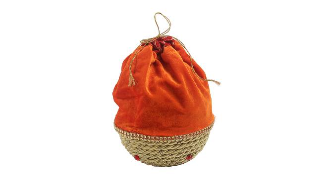 Fabric Multipurpose Basket (Orange) by Urban Ladder - Front View Design 1 - 729427