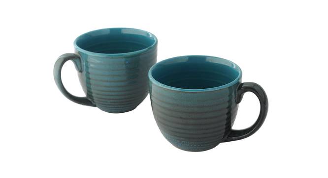 Dark Blue Ceramic Coffee Mug Set of Two Pcs-2 (Blue) by Urban Ladder - Front View Design 1 - 729437