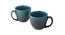 Dark Blue Ceramic Coffee Mug Set of Two Pcs-2 (Blue) by Urban Ladder - Front View Design 1 - 729437