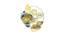 Golden Leaf Wall Hanging Pattern Wall Clock (Gold) by Urban Ladder - Design 1 Side View - 729441