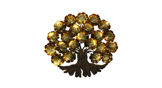 3*3 Modern Art Tree Wall Decor (Gold & Brown) by Urban Ladder - Design 1 Side View - 729450