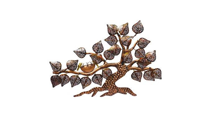 Vibrant birds and trees wall decor (Gold) by Urban Ladder - Design 1 Side View - 729452