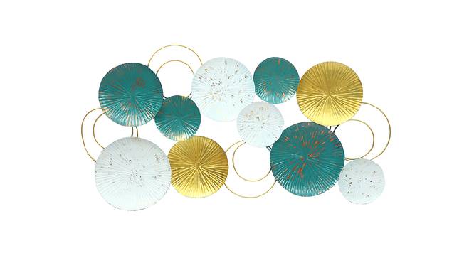 White And Freen Disc Shaped Wall Decor (Multicoloured) by Urban Ladder - Design 1 Side View - 729458