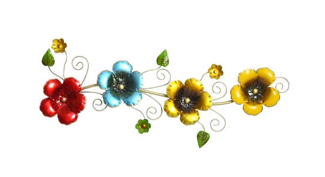 Colourful Floral Wall Art (Multicoloured) by Urban Ladder - Design 1 Side View - 729461