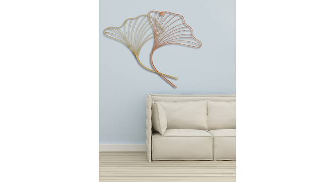 Brass and Copper Finish Iron Wire Wall Decor (Gold) by Urban Ladder - Design 1 Side View - 729473