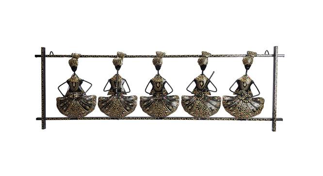 Tribal Musicians in Sitting Position Wall Hanging (Multicoloured) by Urban Ladder - Design 1 Side View - 729475