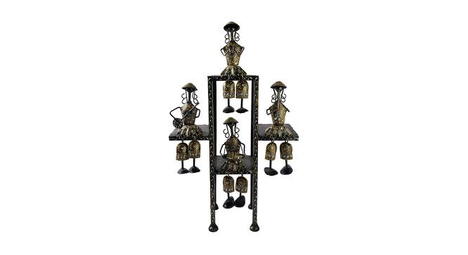 Tribal Musicians in Sitting Position Wall Hanging WDMJ2110 (Gold) by Urban Ladder - Design 1 Side View - 729477