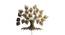 Illuminating Tree Motif Wall Decor (Gold) by Urban Ladder - Design 1 Side View - 729480
