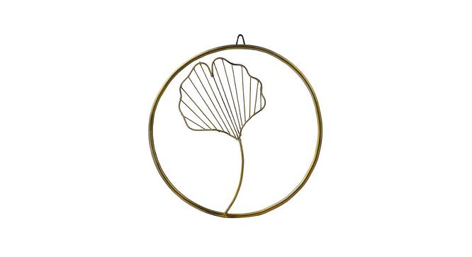 Golden Leaf Wall Hanging - set of 3 (Gold) by Urban Ladder - Design 1 Side View - 729481