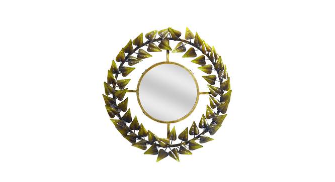 Round Mirror With Golden Borders (Gold) by Urban Ladder - Design 1 Side View - 729485