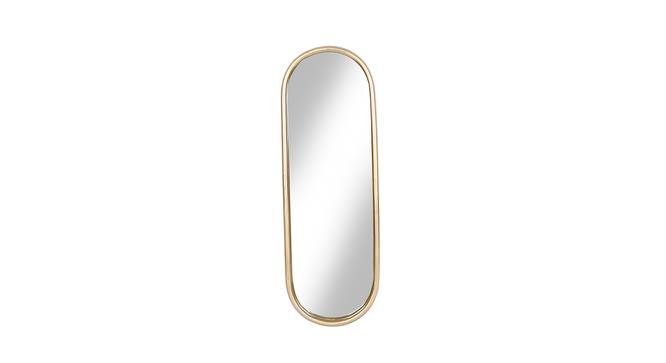 Golden Metallic Frame with Mirror (Gold) by Urban Ladder - Design 1 Side View - 729489