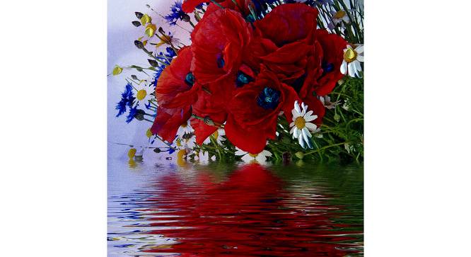 Multicoloured Bunch of Flowers Canvas Painting (Multicoloured) by Urban Ladder - Design 1 Side View - 729495
