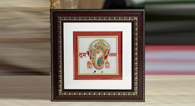 Gold Painted Lord Ganesh Hanging (Multicoloured) by Urban Ladder - Design 1 Side View - 729496