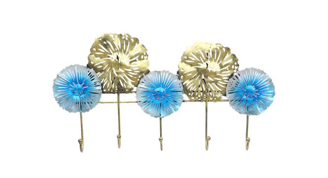 Elegant Key hanging Wall Decor (Blue & Golden) by Urban Ladder - Design 1 Side View - 729498