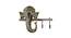 Metal Key Holder - 2 Hooks (Brown) by Urban Ladder - Design 1 Side View - 729503