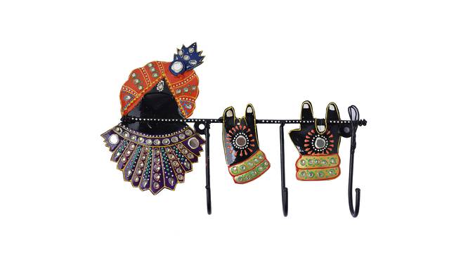 Lord Krishna Key Holder - 3 Hooks (Multicoloured) by Urban Ladder - Design 1 Side View - 729504