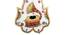 Gramophone Motif Marble Key Holder with Kundan work - 4hooks (Multicoloured) by Urban Ladder - Design 1 Side View - 729505