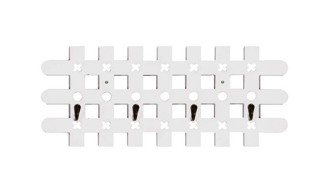 Beautiful & Subtle White Key Holder - 4 Hooks (White) by Urban Ladder - Design 1 Side View - 729506