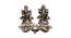 Metal Finish Laxmi Ganesh With 3 Diyas In Front (Silver) by Urban Ladder - Design 1 Side View - 729510