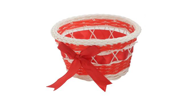 Plastic Multipurpose Basket BASK170906RE (Red) by Urban Ladder - Front View Design 1 - 729539