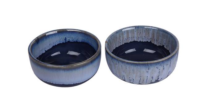 Handpainted Ceramic Bowl Set of 2 in Blue (Blue) by Urban Ladder - Front View Design 1 - 729546