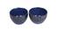 Blue Striped Ceramic Bowls - set of 2 (Blue) by Urban Ladder - Front View Design 1 - 729549