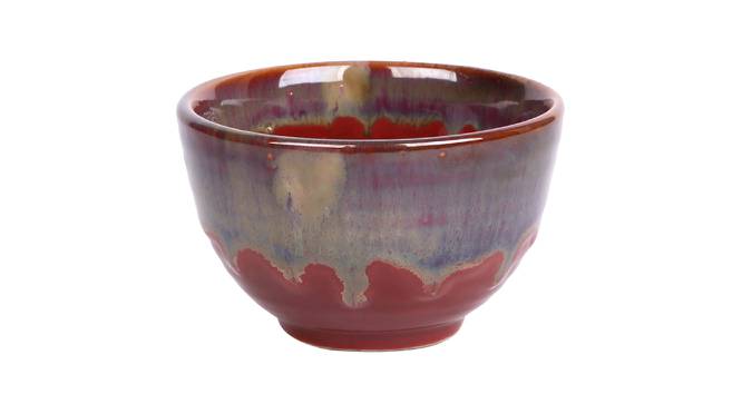 Fiery Red Ceramic Bowl Set of 2 (Red) by Urban Ladder - Front View Design 1 - 729556