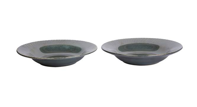Subtle Olive Green Platter Set of 2 (Olive) by Urban Ladder - Front View Design 1 - 729562