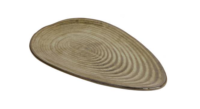 Olive Green Oval Platter (Olive) by Urban Ladder - Front View Design 1 - 729570