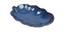 Zig Zag Edged Leaf Ceramic Platter in Indigo Blue (Blue) by Urban Ladder - Front View Design 1 - 729577