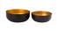 Set of 2 Dual Tone Metallic Bowls (Black) by Urban Ladder - Front View Design 1 - 729590