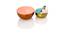 Set of 3 Multicolour Plated Steel Bowl Set (Multi) by Urban Ladder - Front View Design 1 - 729591
