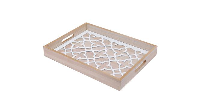 Printed Wooden Tray (Beige) by Urban Ladder - Front View Design 1 - 729602