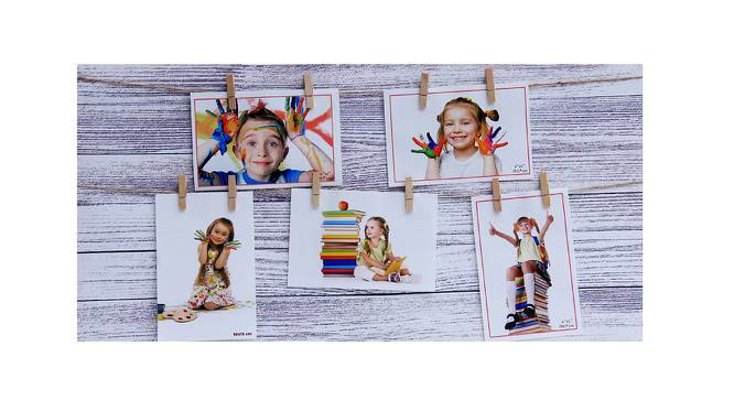 Tayhaa White Wooden Board Collage Photo Frame (White) by Urban Ladder - Front View Design 1 - 729628