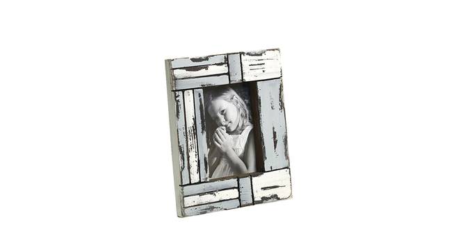 Creative and Elegant Wooden Frame (Sky Blue & White) by Urban Ladder - Front View Design 1 - 729630