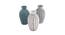 Set of 3 Rustic Finish Ceramic Vases (Multicoloured) by Urban Ladder - Front View Design 1 - 729642