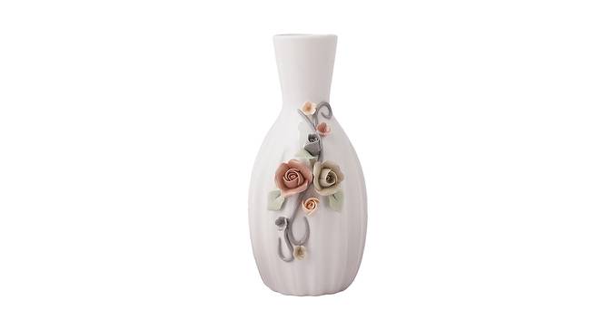 White Beautiful and Serene Vase VAS210374 (White) by Urban Ladder - Front View Design 1 - 729644