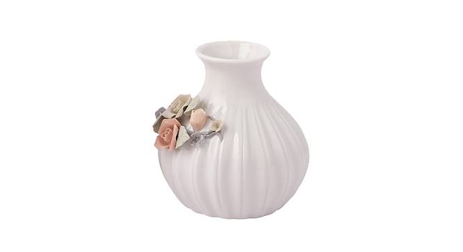 White Beautiful and Serene Vase VAS210382 (White) by Urban Ladder - Front View Design 1 - 729645