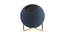 Blue Coloured Ceramic Vase with Golden Stand (Grey) by Urban Ladder - Front View Design 1 - 729648