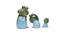 OMG! Expression Jumpsuit Ceramic Frogs Set (Green & Blue) by Urban Ladder - Front View Design 1 - 729650