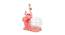 Cute Pink Flamingo Showpiece with Glass Bowl (Pink) by Urban Ladder - Front View Design 1 - 729652