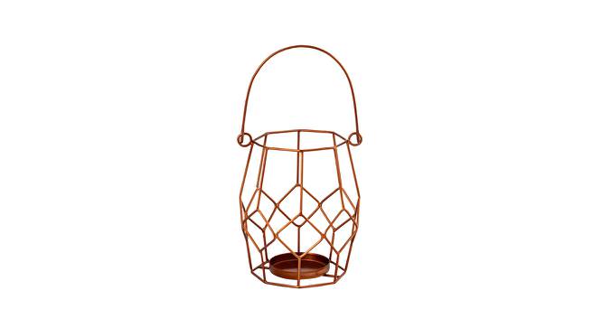 Rose Gold Iron Wire Candle Holder (Gold) by Urban Ladder - Front View Design 1 - 729658