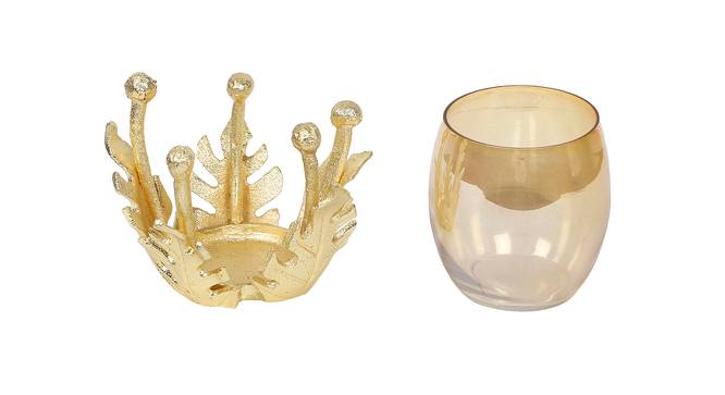 Grandiloquent Candle Holder Set Of 2 (Gold) by Urban Ladder - Front View Design 1 - 729663