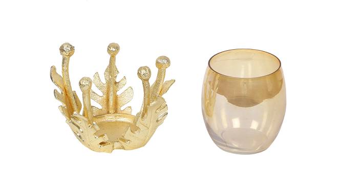 Aureate Candle Holder (Gold) by Urban Ladder - Front View Design 1 - 729664