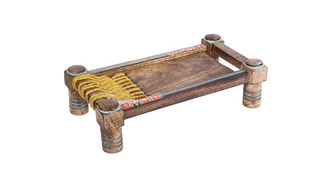 Exotic Wooden Charpai Stand Tray (Brown) by Urban Ladder - Front View Design 1 - 729681