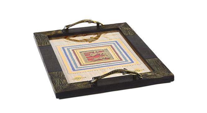 Warli Art Rectangular Tray (Black) by Urban Ladder - Front View Design 1 - 729691